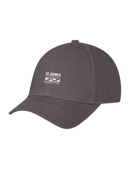 Medium Dark Grey Structured Soft Snap Closure Hook & Loop Cap w/St. John's Riverside Logo
