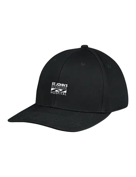 Premium Modern Structured Twill Black Snapback Cap w/St. John's Riverside Logo