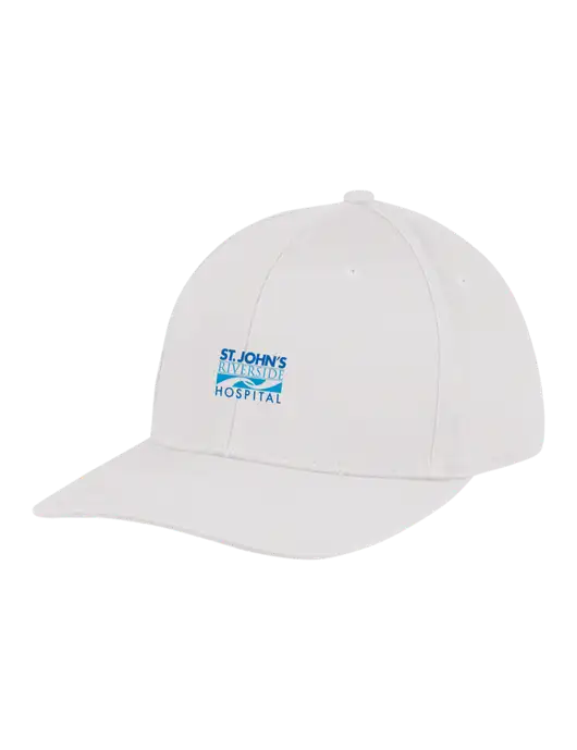 Premium Modern Structured Twill White Snapback Cap w/St. John's Riverside Logo
