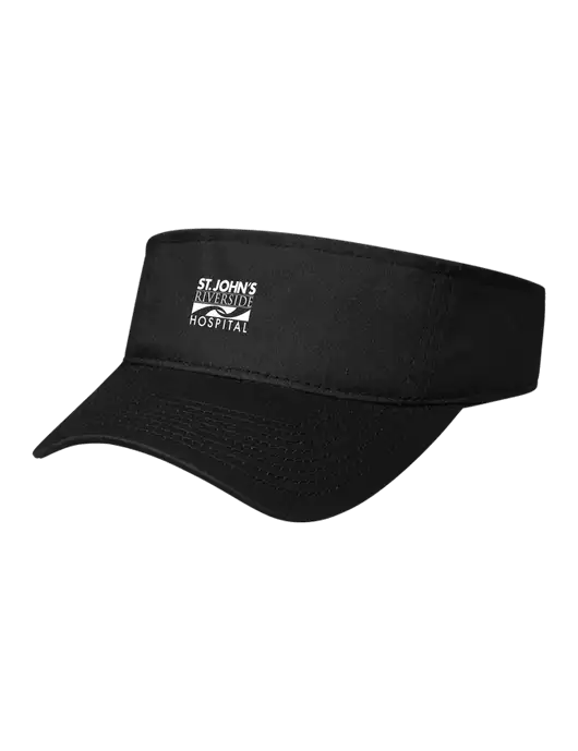 Black Cap Visor w/St. John's Riverside Logo
