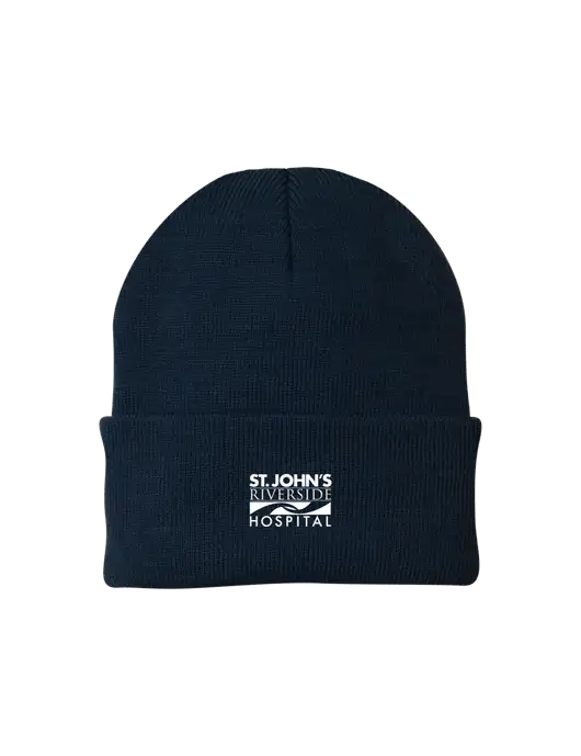 Navy Knit Cap w/St. John's Riverside Logo