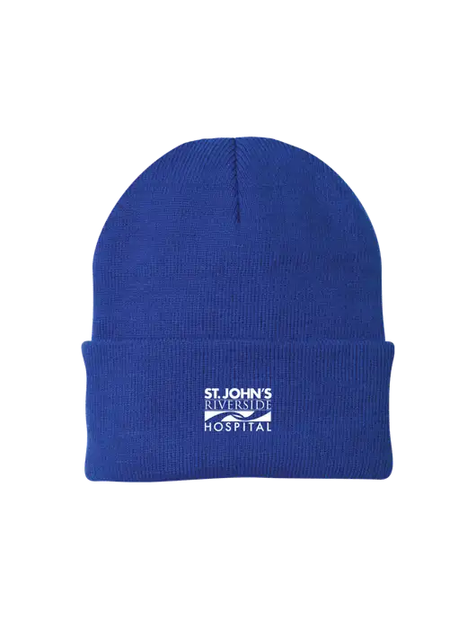 Royal Knit Cap w/St. John's Riverside Logo