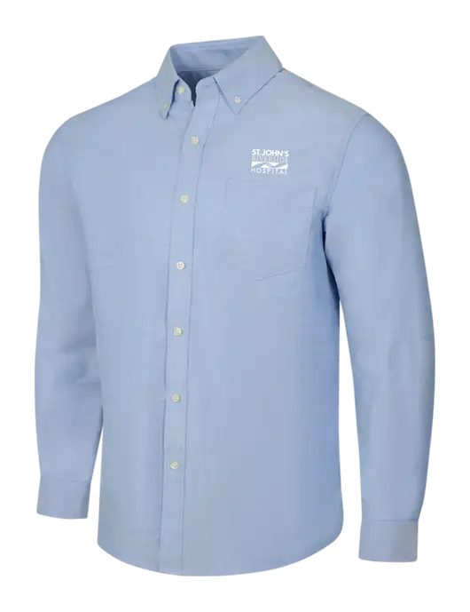 Light Blue SuperPro Oxford Shirt w/St. John's Riverside Logo