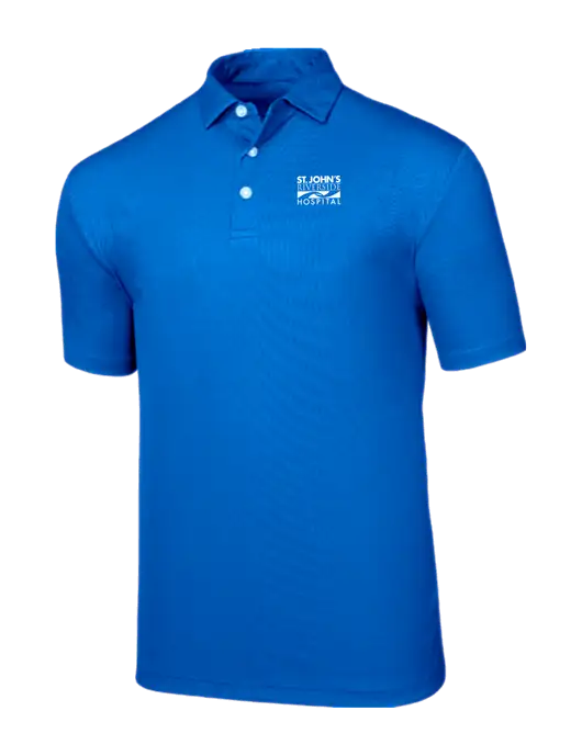 Callaway Birdseye Dark Carolina Blue Polo w/St. John's Riverside Logo