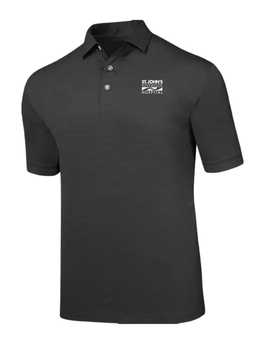 Callaway Black Fashion Tonal Polo w/St. John's Riverside Logo