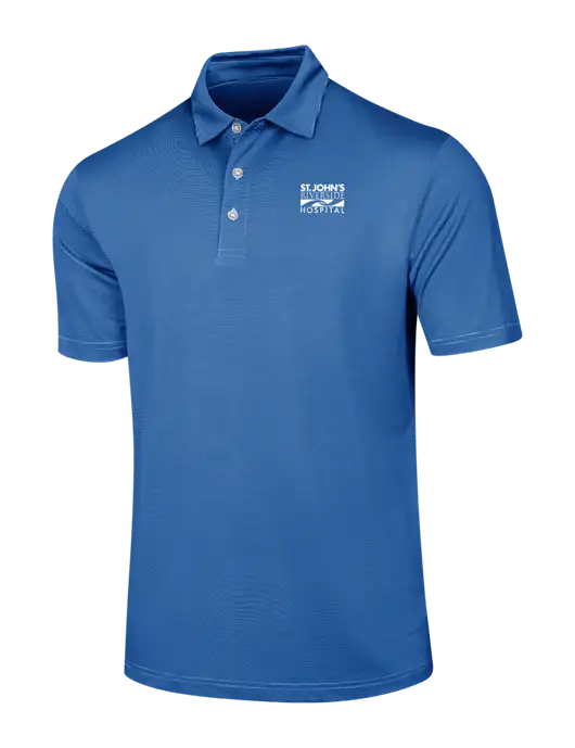 Callaway Royal Blue Fine Line Stripe Polo w/St. John's Riverside Logo
