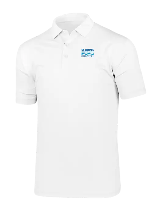 Callaway Vibrant Bright White Ventilated Polo w/St. John's Riverside Logo