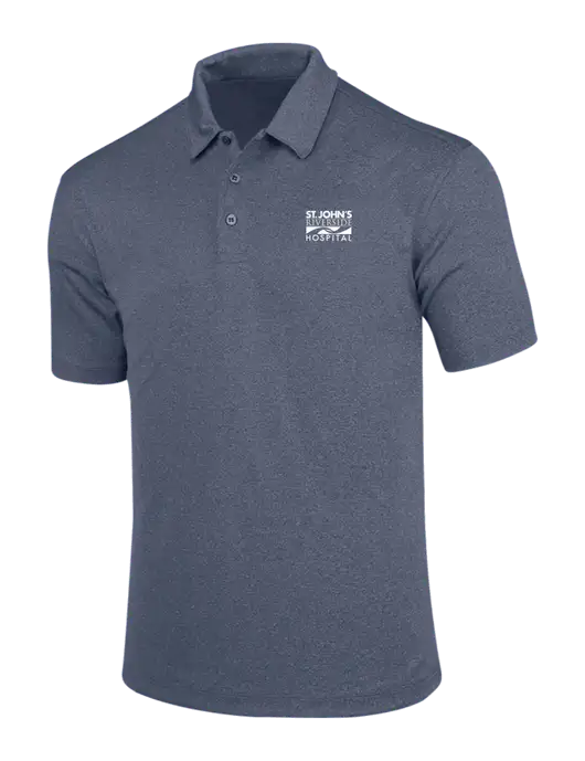 True Navy Trace Heather Polo w/St. John's Riverside Logo