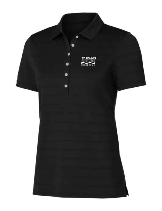 Callaway Womens Black Ventilated Polo w/St. John's Riverside Logo