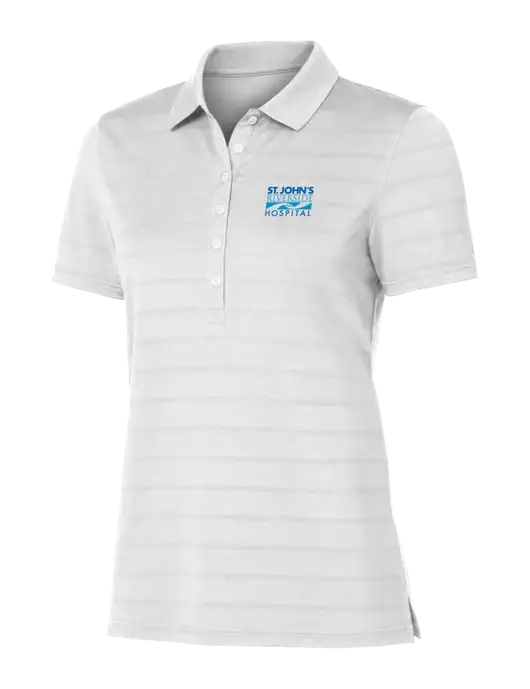 Callaway Womens Bright White Ventilated Polo w/St. John's Riverside Logo