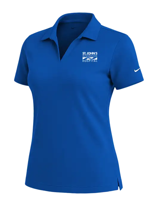 NIKE Royal Womens Dri-Fit Micro Pique Polo w/St. John's Riverside Logo