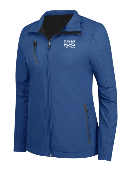 Dark Royal Womens Welded Softshell Jacket w/St. John's Riverside Logo