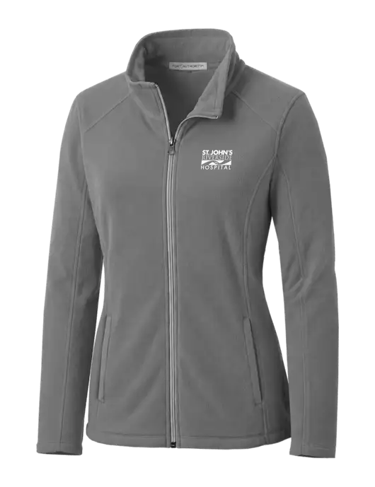 Medium Grey Womens Microfleece Jacket w/St. John's Riverside Logo