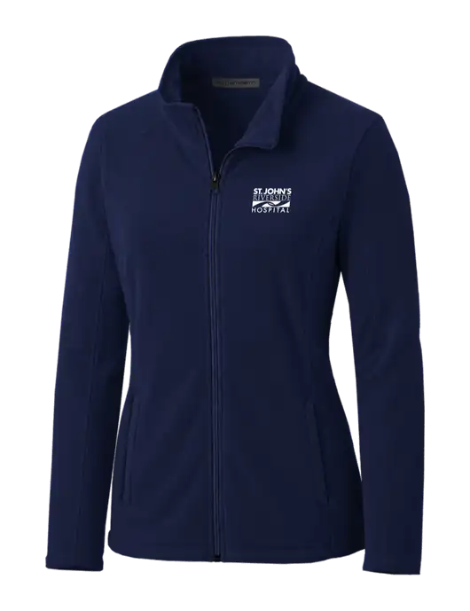 Navy Womens Microfleece Jacket w/St. John's Riverside Logo
