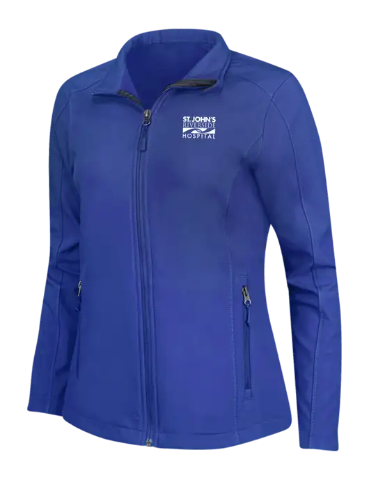 Dark Royal Womens Core Soft Shell Jacket w/St. John's Riverside Logo