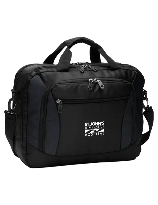 Commuter Black Laptop Briefcase w/St. John's Riverside Logo