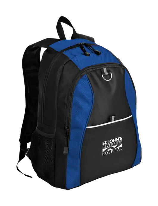 Honeycomb Twilight Blue/Black Backpack w/St. John's Riverside Logo
