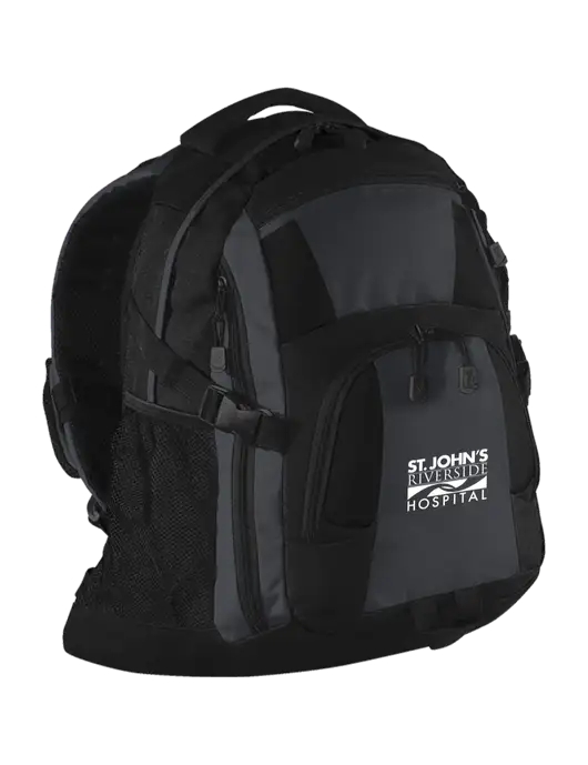 Urban Black/Grey/Black Laptop Backpack w/St. John's Riverside Logo