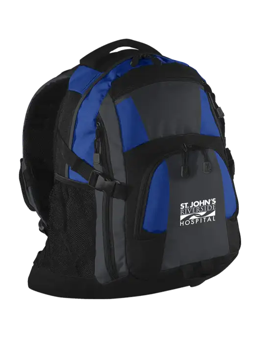 Urban Royal/Grey/Black Laptop Backpack w/St. John's Riverside Logo