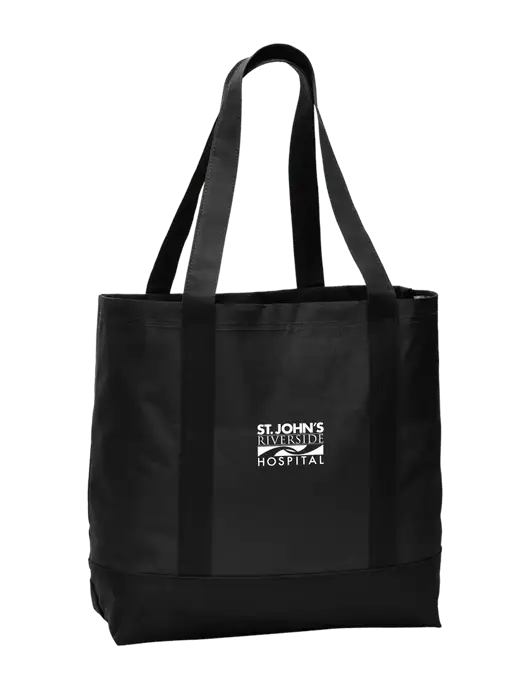 Carryall Black/Black Day Tote w/St. John's Riverside Logo