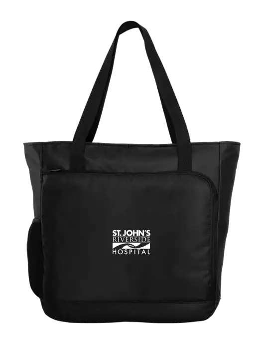 City Black Laptop Tote w/St. John's Riverside Logo
