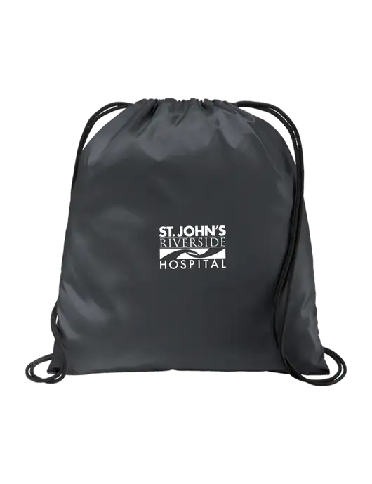 Drawstring  Graphite Grey Cinch Pack w/St. John's Riverside Logo