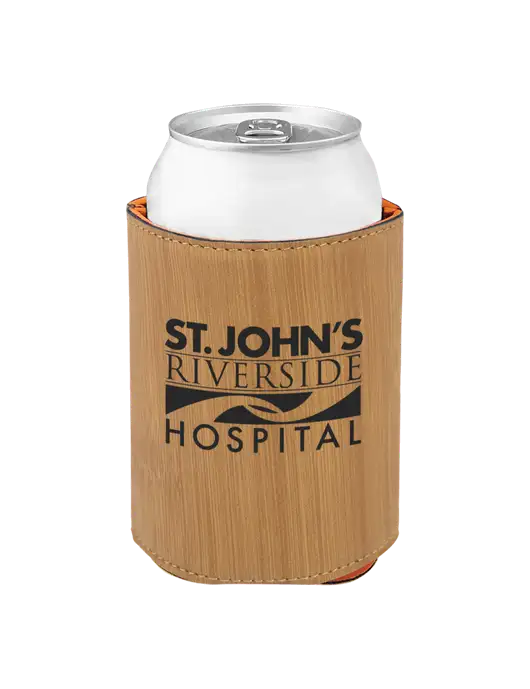 Bamboo Leatherette Beverage Holder w/St. John's Riverside Logo