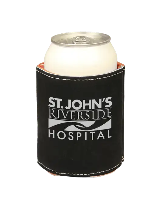 Black Leatherette Beverage Holder w/St. John's Riverside Logo