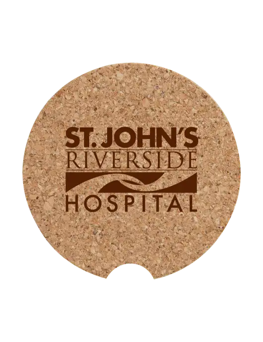 Cork Car Coaster, 2.5" w/St. John's Riverside Logo