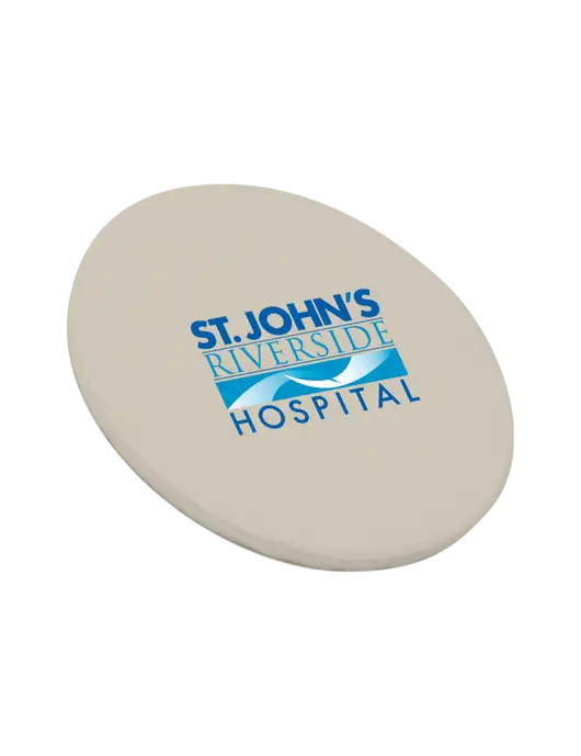 Round Sandstone Coaster w/St. John's Riverside Logo