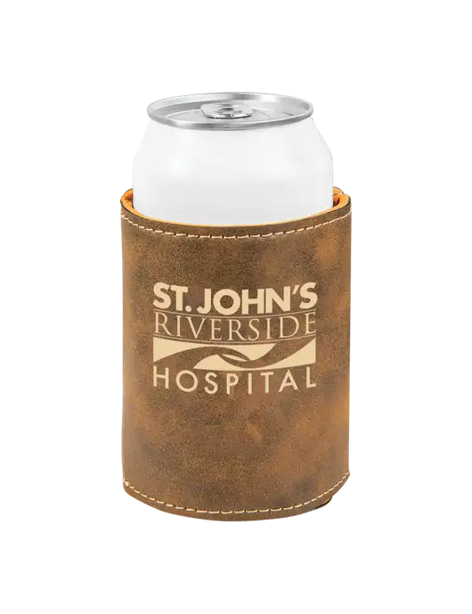 Rustic Leatherette Beverage Holder w/St. John's Riverside Logo