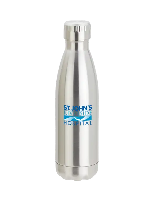 City Go Silver 17 oz Insulated Bottle w/St. John's Riverside Logo