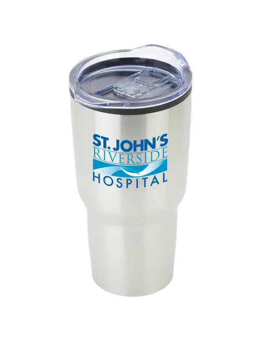 Odyssey Silver 30 oz Travel Tumbler w/St. John's Riverside Logo