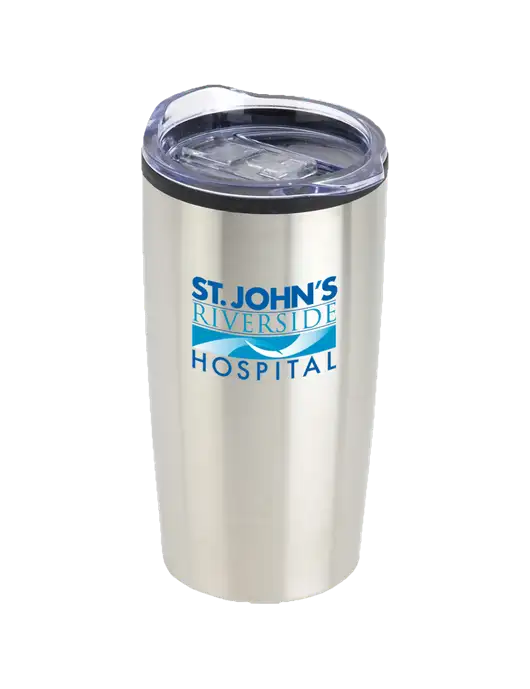 Olympus Silver 20 oz Tumbler w/St. John's Riverside Logo