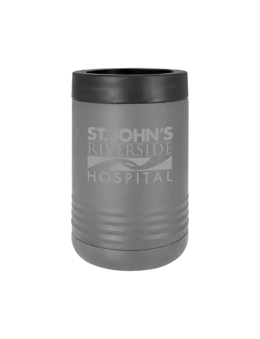 Polar Camel 12 oz Powder Coated Grey Vacuum Insulated Beverage Holder w/St. John's Riverside Logo