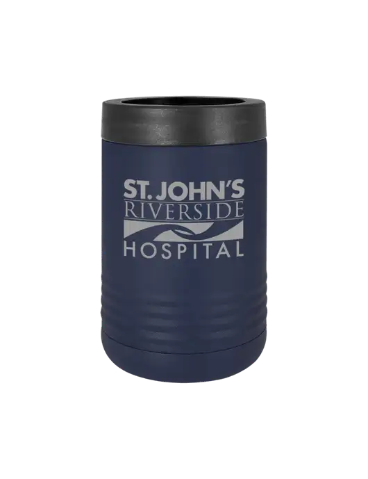 Polar Camel 12 oz Powder Coated Navy Vacuum Insulated Beverage Holder w/St. John's Riverside Logo