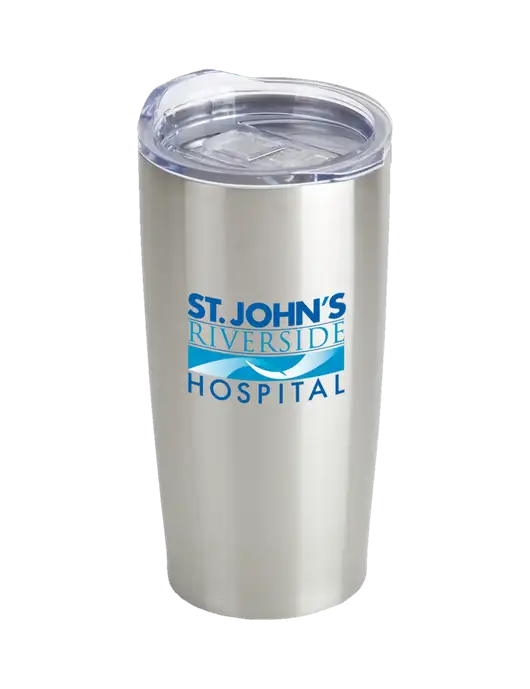 Society Silver 20 oz Insulated Tumbler w/St. John's Riverside Logo