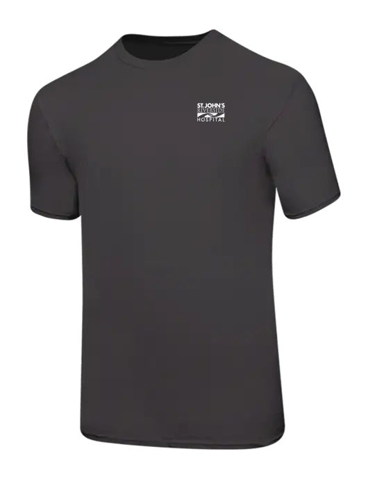 Ring Spun Charcoal 4.5 oz T-Shirt w/St. John's Riverside Logo