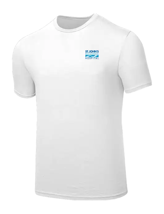 Seriously Soft White T-Shirt w/St. John's Riverside Logo