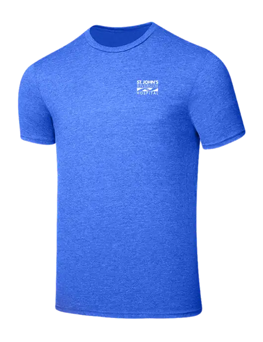 Seriously Soft Royal Frost T-Shirt w/St. John's Riverside Logo