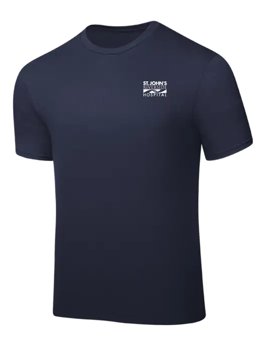 Navy PosiCharge Competitor Tee w/St. John's Riverside Logo