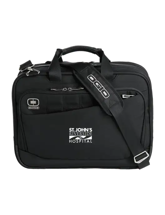 OGIO Black Element Laptop Messenger Bag w/St. John's Riverside Logo